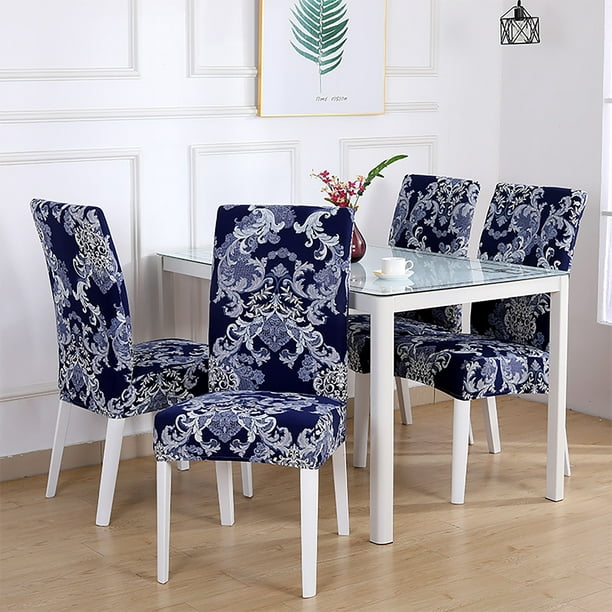 Details about   1/4/6pcs Stretch Spandex Dining Room Printed Chair Covers Slipcovers Home Decor
